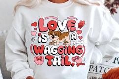 Love Is A Wagging Tail Sublimation PNG Design Product Image 2