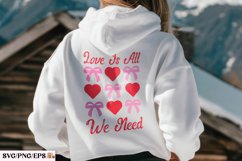 Heart Coquette Valentine’s Day SVG PNG T-shirt Design Product Image 3