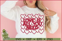 Love Is All You Need Hearts Valentine's Day SVG File Product Image 1