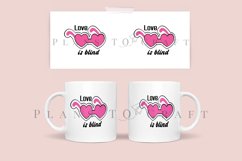 Love is Blind coffee glass wrap svg glass mug svg presized for 11oz and 15oz glass ready to cut and sublimation files