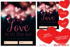 Love is in the Air Valentine's Day Card Print and Cut Product Image 1