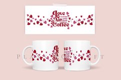 love is in the air coffee glass wrap svg glass mug svg presized for 11oz and 15oz glass ready to cut and sublimation files