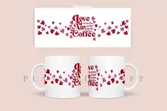 love is in the air coffee glass wrap svg glass mug svg presized for 11oz and 15oz glass ready to cut and sublimation files