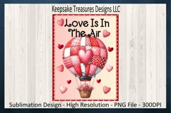 Love Is In The Air Garden Flag, Sublimation PNG Template Product Image 1
