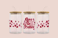 love is in the air libbey beer glass can wrap svg presized template for 16oz and 20oz glass