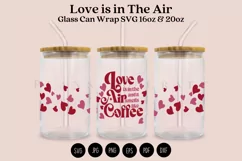 love is in the air libbey beer glass can wrap svg presized template for 16oz and 20oz glass