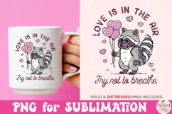 Love is in The Air PNG, Funny Cat Valentines Product Image 3