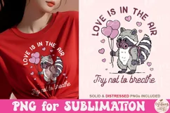 Love is in The Air PNG, Funny Cat Valentines Product Image 4