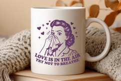 Love Is In The Air SVG PNG, Funny Retro Valentine Quote Product Image 3