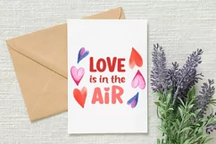 love is in the air png on card