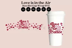love is in the air starbucks 16oz hot cup wrap svg presized template for tumbler grande