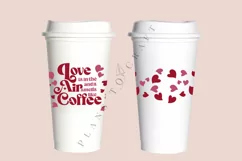 love is in the air starbucks 16oz hot cup wrap svg presized template for tumbler grande