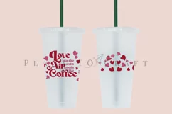 love is in the air starbucks 24oz cold cup wrap svg presized template for tumbler venti
