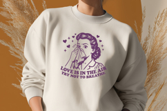 Love Is In The Air SVG PNG, Funny Retro Valentine Quote Product Image 2