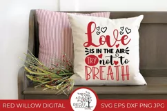 funny valentine svg design on a pillow