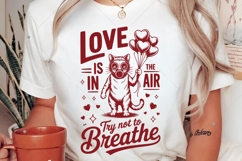 Love is in The Air Try Not To Breathe SVG PNG, Funny Cat Product Image 6