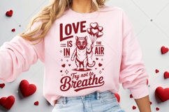 Love is in The Air Try Not To Breathe SVG PNG, Funny Cat Product Image 4