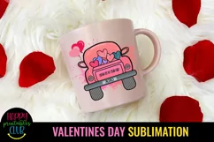 LOVE IS IN THE AIR VALENTINE CAR- VALENTINES DAY SUBLIMATION DESIGN IDEAS- SUBLIMATION VALENTINES DAY PNG DESIGN IDEAS