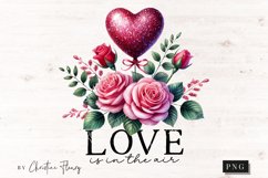 Love Is In The Air Valentines Quote PNG | Valentines Day PNG Product Image 4