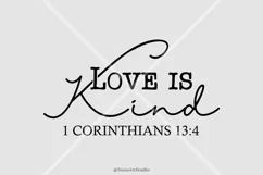 Love is Kind Svg, Bible Verse Svg Cut Files For Cricut Product Image 3
