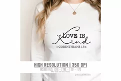 Love is Kind Svg, Bible Verse Svg Cut Files For Cricut Product Image 2