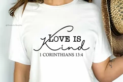 Love is Kind Svg, Bible Verse Svg Cut Files For Cricut Product Image 1