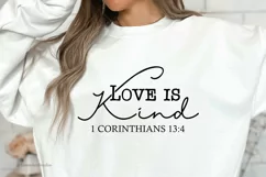 Love is Kind Svg, Bible Verse Svg Cut Files For Cricut Product Image 4