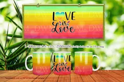 Love is Love Watercolor Rainbow 11oz & 15oz Mug Sublimation Product Image 2