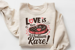 Love Is Rare Medium Rare Sublimation PNG Design Product Image 1