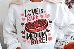 Love Is Rare Medium Rare Sublimation PNG Design Product Image 2