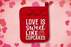 Love is sweet like SVG, Valentine Potholder SVG Design Product Image 2