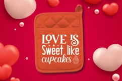 Love is sweet like SVG, Valentine Potholder SVG Design Product Image 2