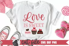 Cute Valentine candy SVG shown on a white t-shirt