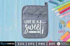 Love is sweet SVG, Teacher Potholder SVG Design Product Image 1
