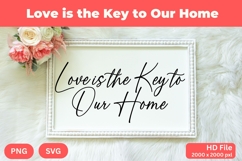 Love is the Key to Our Home - Wedding Quote SVG&#039;s Cut Product Image 1