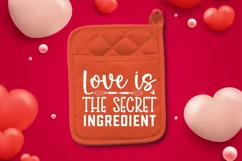 Love is the secret SVG, Valentine Potholder SVG Design Product Image 2