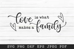 Love is what makes a Family SVG PNG EPS DXF Product Image 2