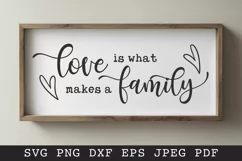 Love is what makes a Family SVG PNG EPS DXF Product Image 1