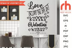 love kisses svg, valentine wishes svg, chalkboard svg, chalk pattern svg, valentine day dxf, window decor svg, valentine ornament svg, valentine card svg, valentine wall svg, valentine template, valentine sign svg, valentine window svg, valentine poster