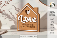 3D Love Decor Laser Cut. Stand Decor SVG Product Image 1