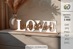 3D Love Decor Laser Cut. Stand Decor SVG Product Image 1