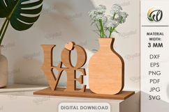 3D Love Decor Laser Cut. Stand Decor SVG Product Image 1