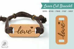 Love Laser Cut Bracelet SVG Product Image 1