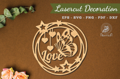 Love Laser Cut Decoration SVG Product Image 1