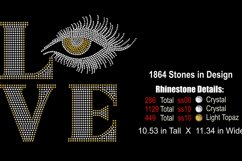 Love Lashes Rhinestone or Vinyl SVG Template Product Image 2
