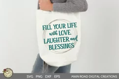 blessing svg, quote for tote bag designs, live life svg, motivational quote svg