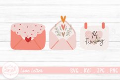 Love Letter Clipart Sticker | Valentine Clipart Sticker Product Image 1