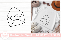 Love Letter Outline SVG Element For Valentines Day Clipart Product Image 1