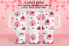 love letter valentine themed 40oz tumbler wrap design featuring valentine style artwork available as digital files ready to download for crafting and decor projects