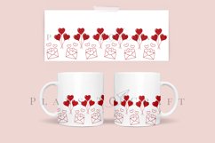 Love Letter valentine coffee glass wrap svg glass mug svg presized for 11oz and 15oz glass ready to cut and sublimation files